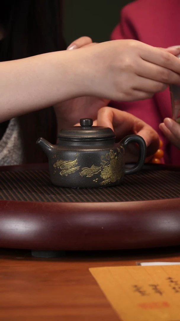 【闪购商品】紫砂茶壶2-5ZXJ德钟大彬金砂220cc