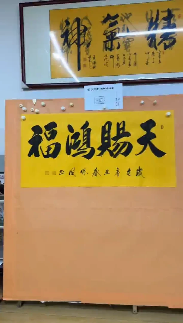 书法天赐洪福作品