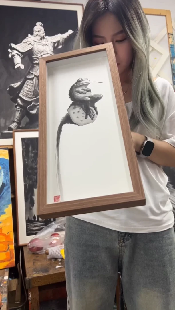 丙烯画画江湖白日梦摆台