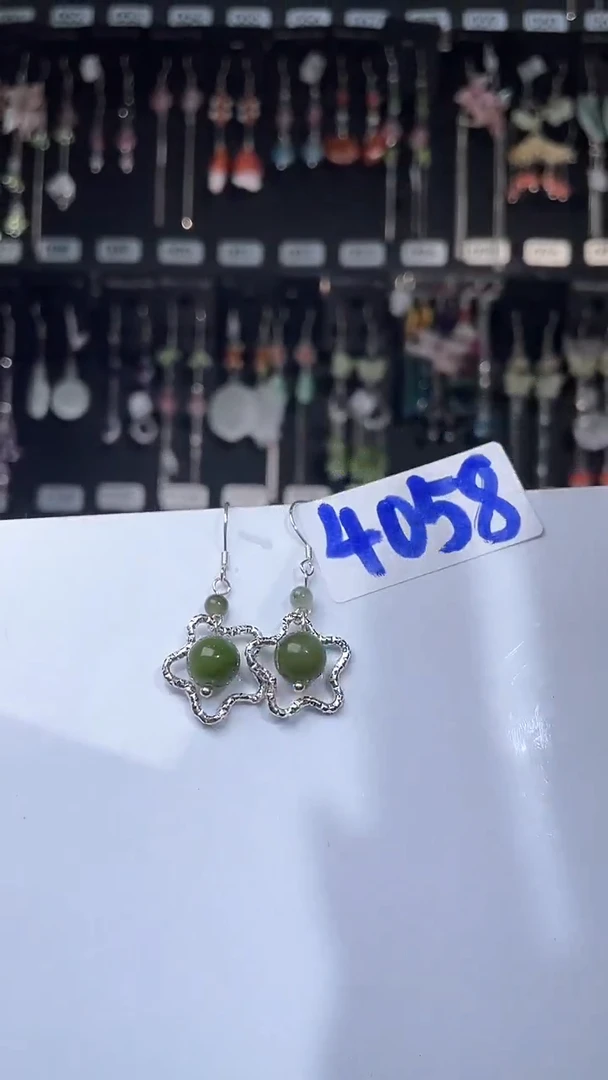 紫晶耳饰银S925镶嵌喜欢拍随机发1