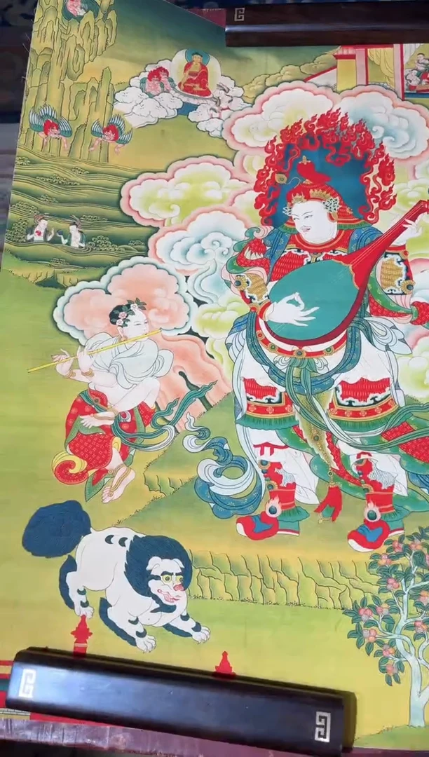 卷轴画龙妹的唐卡tk16