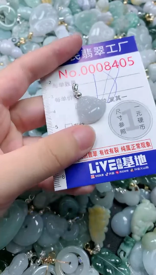 翡翠未镶嵌吊坠(不含链)8405