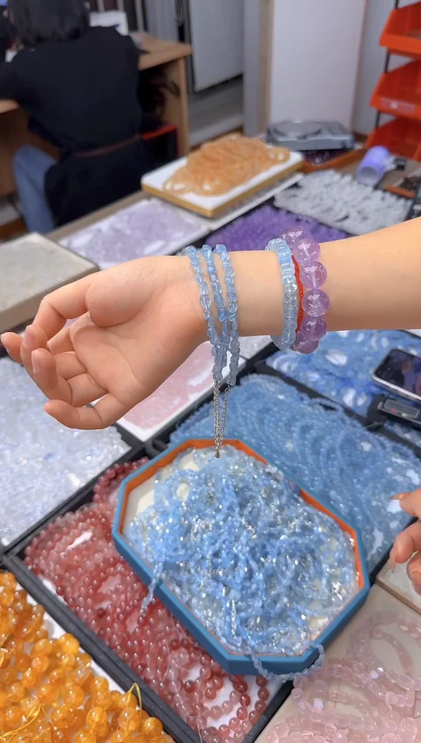 【闪购商品】海蓝宝石手串合金009/多样性发其一/卡