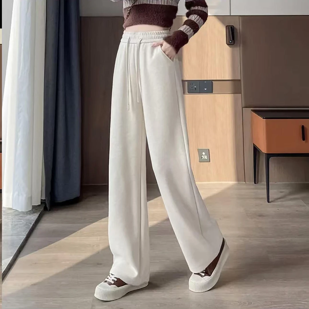 休闲裤秋冬春秋长裤外穿垂感薄款