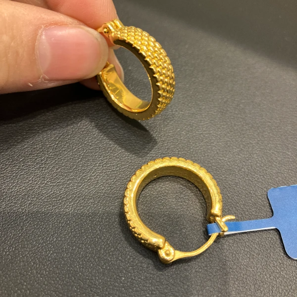 （1号货）放心黄金店 足金999耳环6.26克【货号60】