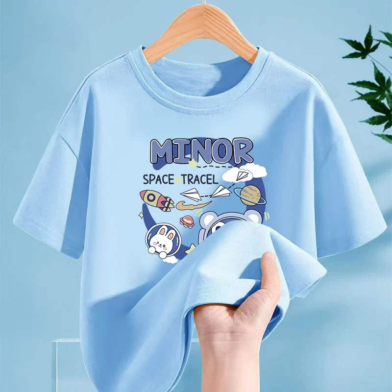男童纯棉短袖t恤新款夏季男孩休闲半袖儿童潮酷夏装圆领卡通上衣