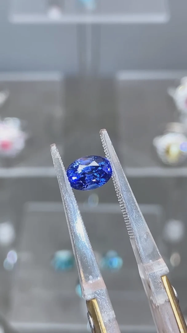 蓝宝石裸石未镶嵌 蓝宝石皇家蓝1.7ct