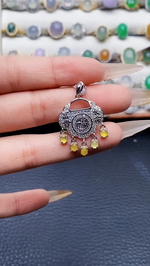 银S925镶嵌戒指翡翠4012