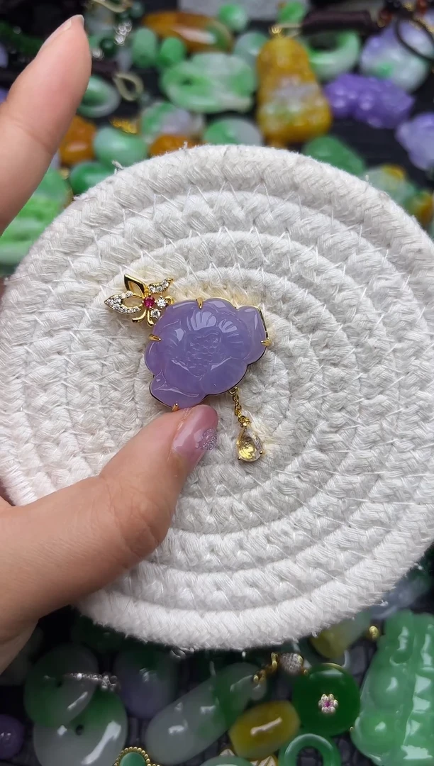 颈饰未镶嵌翡翠缅甸翡翠吊坠