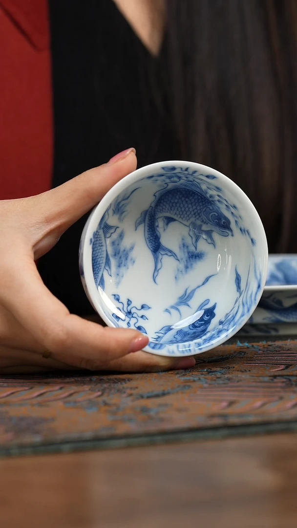 【闪购商品】望月怀古 满绘鱼藻炉式