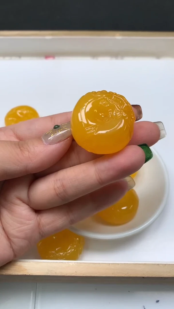 裸石蜜蜡未镶嵌M244蜜蜡 皮休扣30*15mm1个9.9元