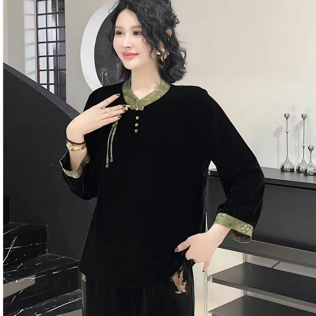 中老年女装秋冬新中式上衣气质大方妈妈装MSXG5151