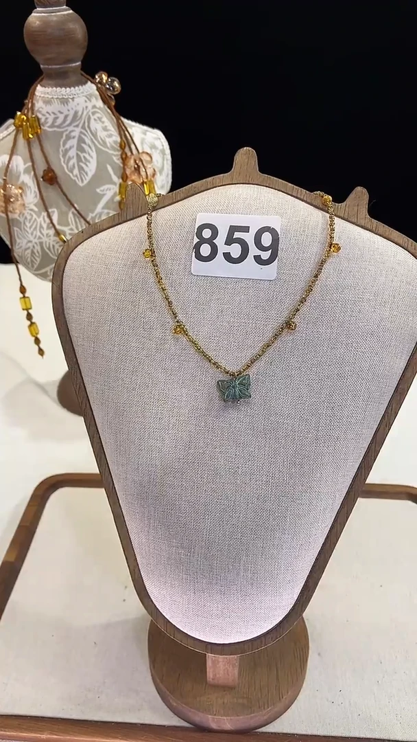 项链钛钢淡水珍珠859