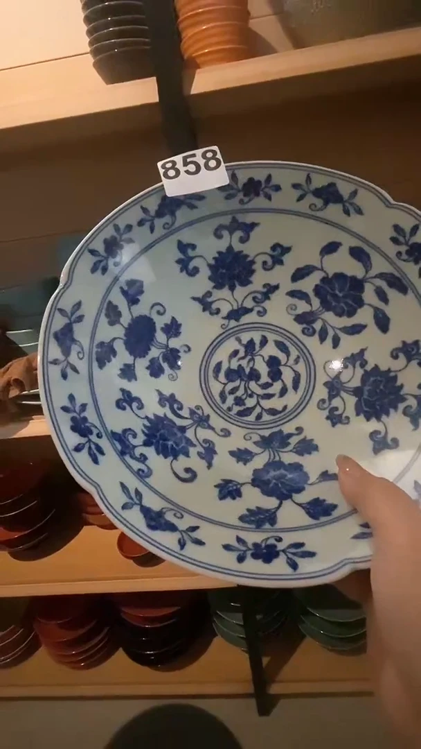 【闪购商品】碗858青花手绘汤碗