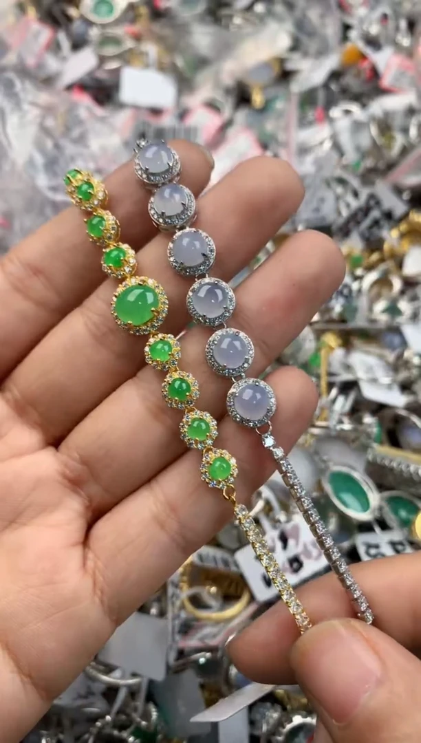 银S925镶嵌戒指翡翠4444-----6