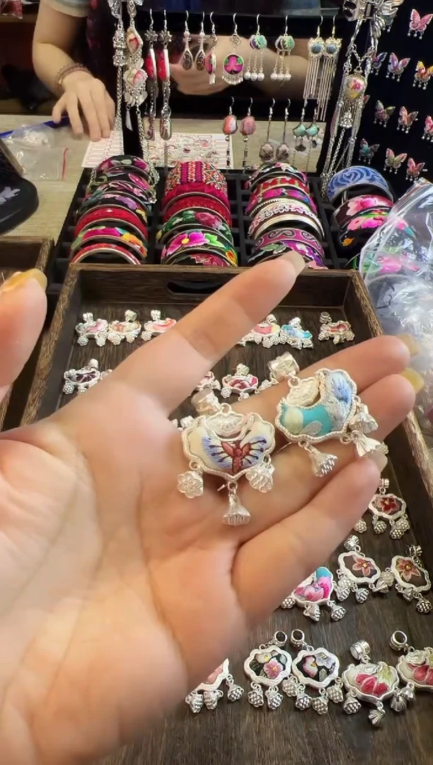 织绣艺枝独绣老绣饰品167