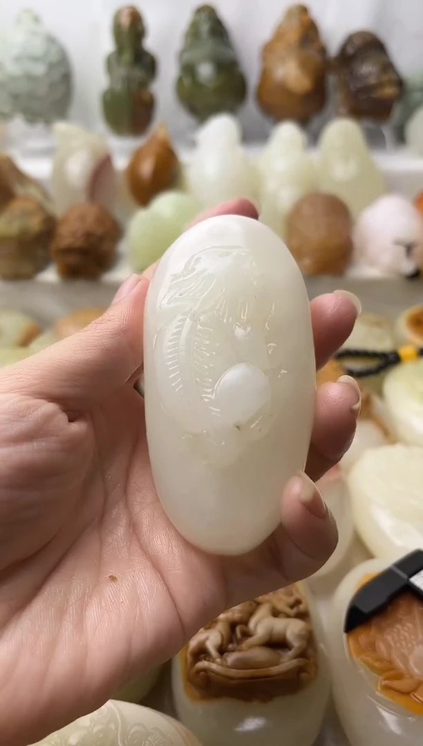 石材方解石棉纹正常不退换貔貅微瑕