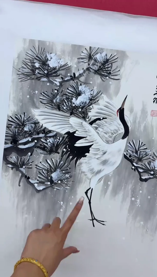 国画经典国画宣纸手绘2.7平尺