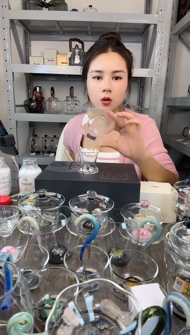 水晶玻璃无盖款禾器  观山茶漏