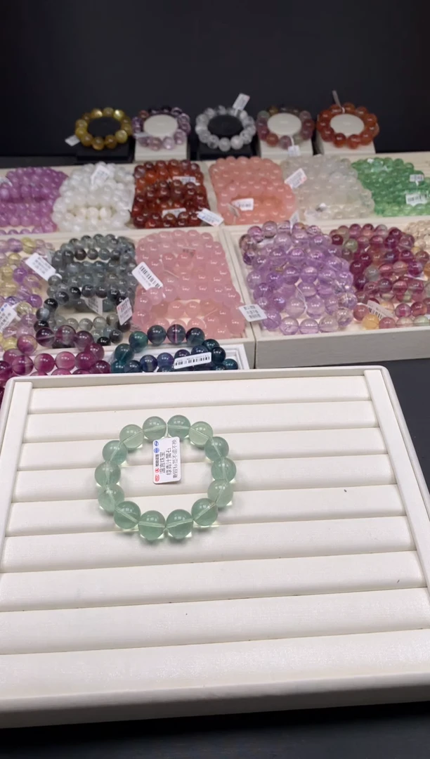 【闪购商品】萤石手链未镶嵌多样性发其一 14mm A90