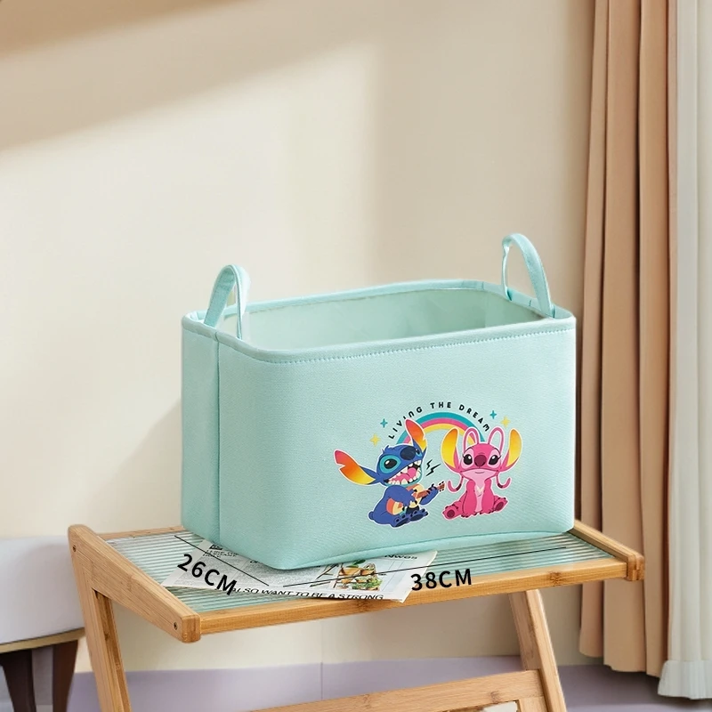 【迪士尼】蓝史迪仔正品储物盒中号桌面收纳袋筐EVA加厚玩具大容量