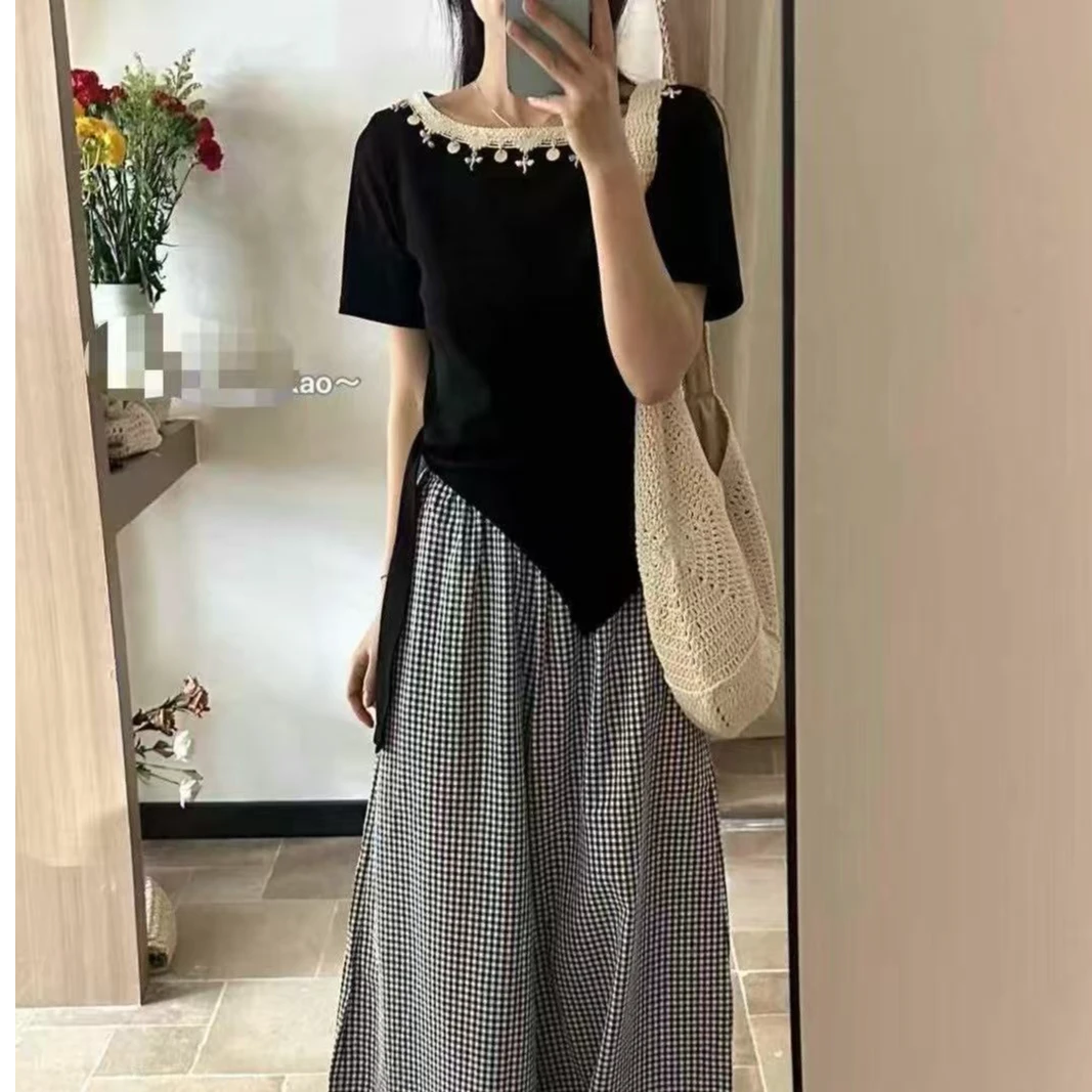 601-699夏季新款套装上衣裤子时尚运动休闲两件套气质搭配高级感