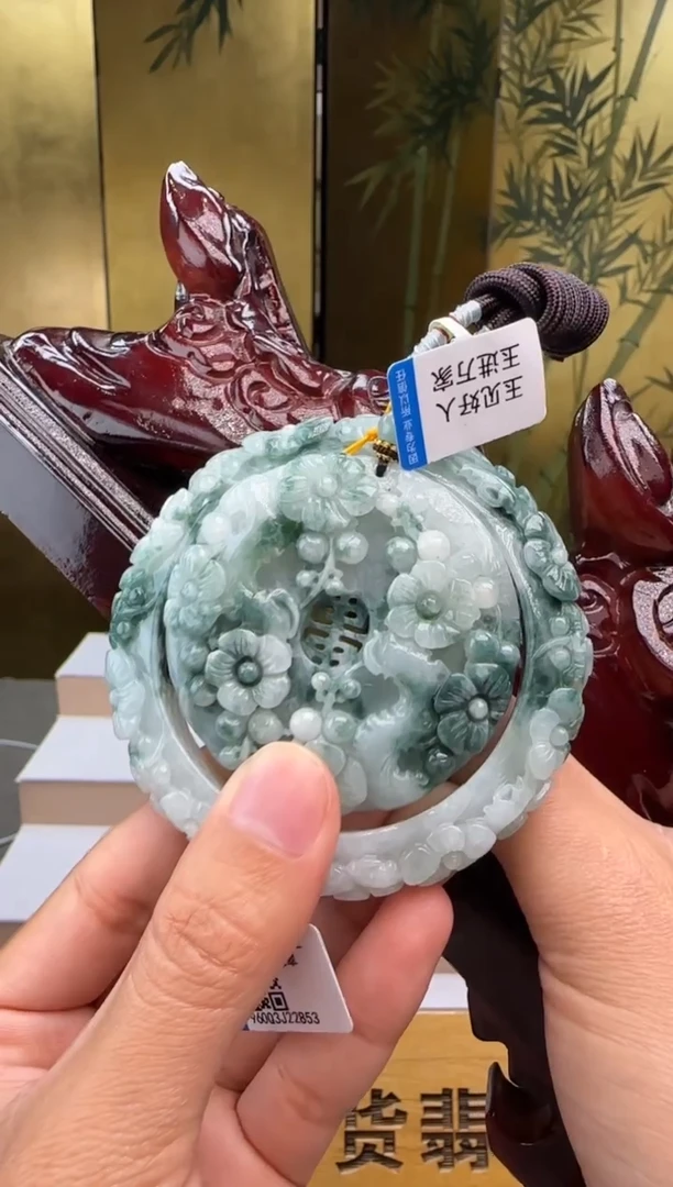 颈饰未镶嵌翡翠一套+底座XM@@