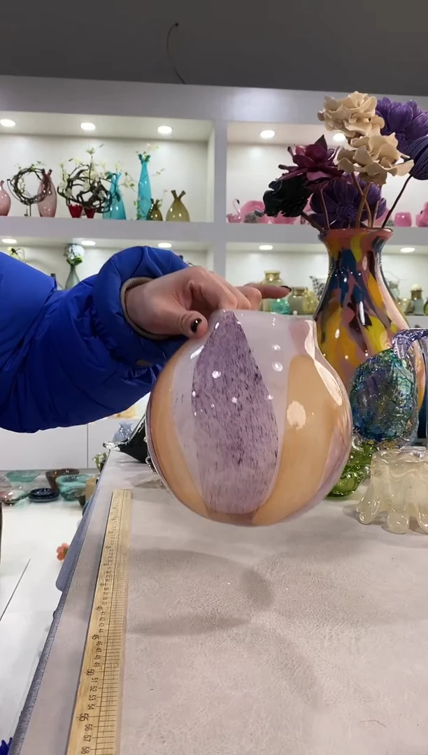 慕忆家手作琉璃花瓶瑕疵