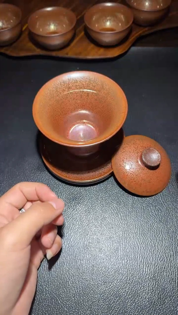 茶盏陈远福红梅盖碗27