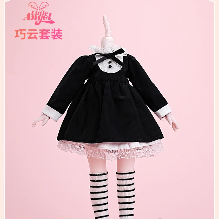 小天使娃衣帽子女夏天休闲衣服套装bjd6分换装配件30cm女娃