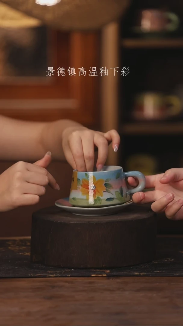 陶瓷景德镇高温釉下手绘陶瓷479