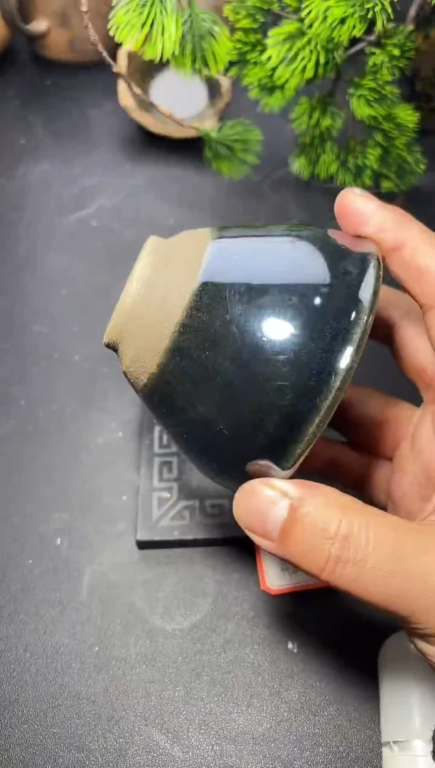 茶盏53（微瑕）叶紫建盏