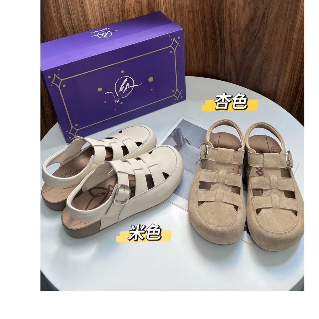 柯女士镂空包头凉鞋优选5.13预