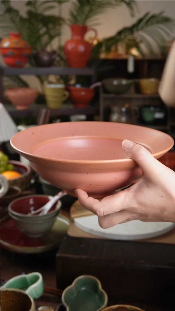 碗景德镇手工高温餐具樱花粉草帽