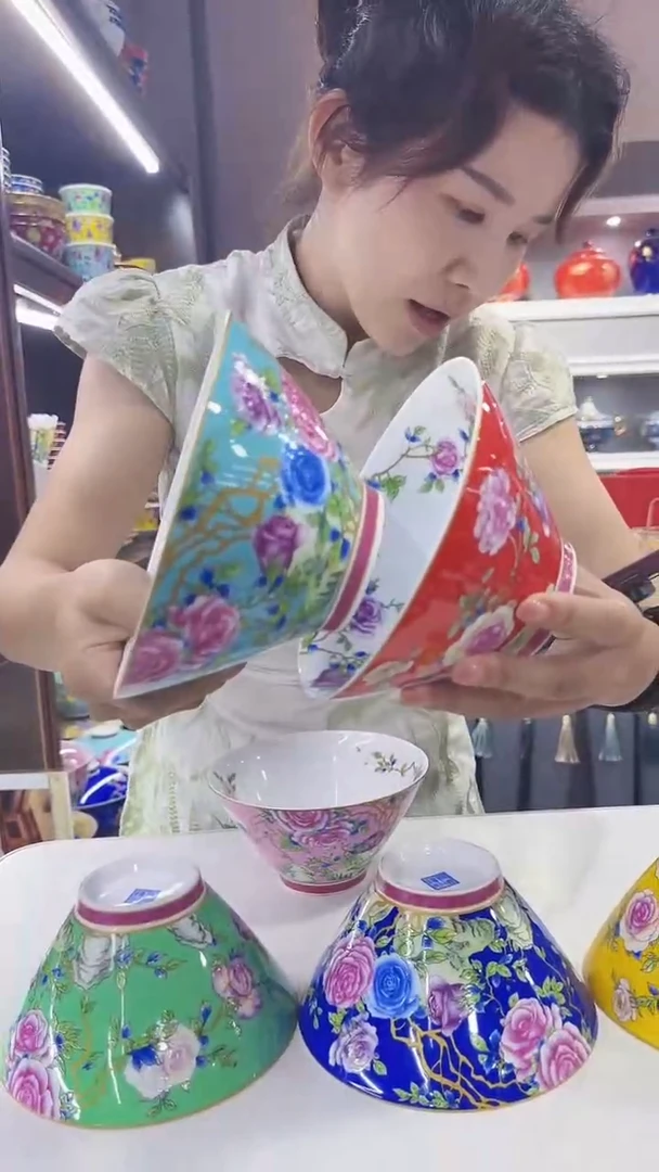 瓷片6英寸面碗2个景德镇陶瓷