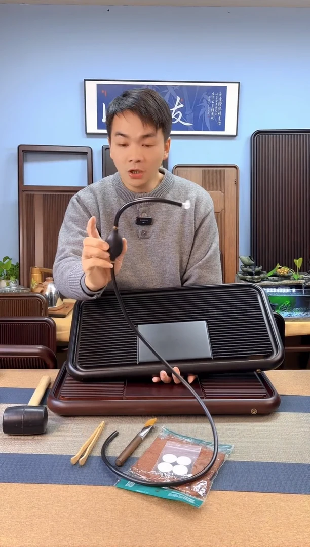 【闪购商品】凌龙黑色款式茶盘60*32*4