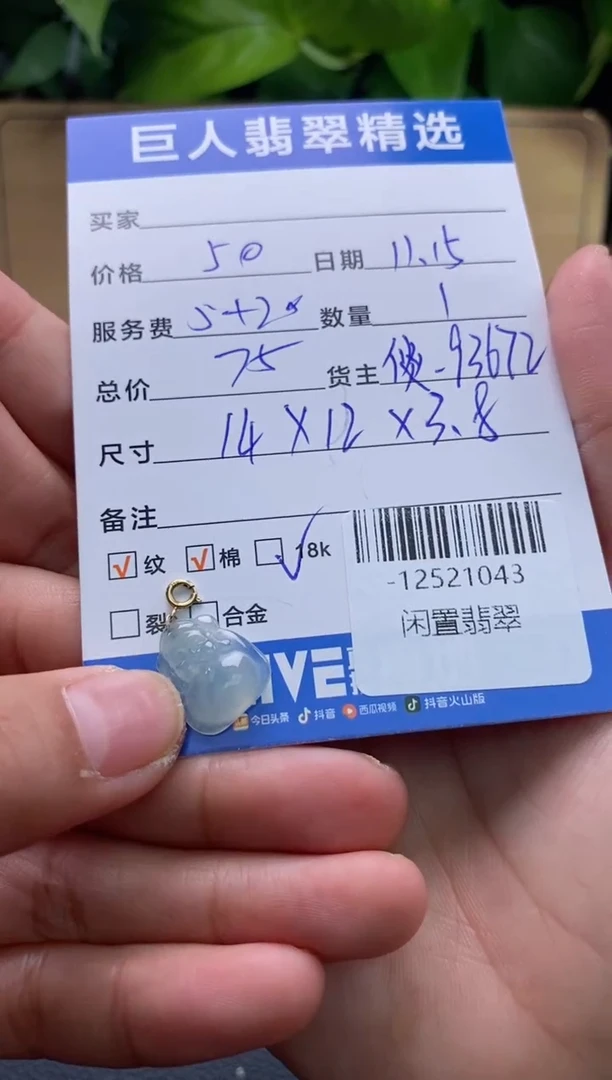 颈饰18K金镶嵌翡翠多人-12521043