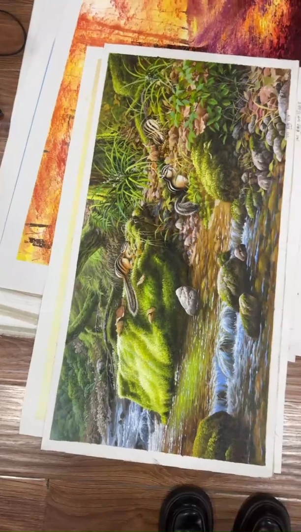 油画 【特价】朝鲜画家原创手绘油画作品