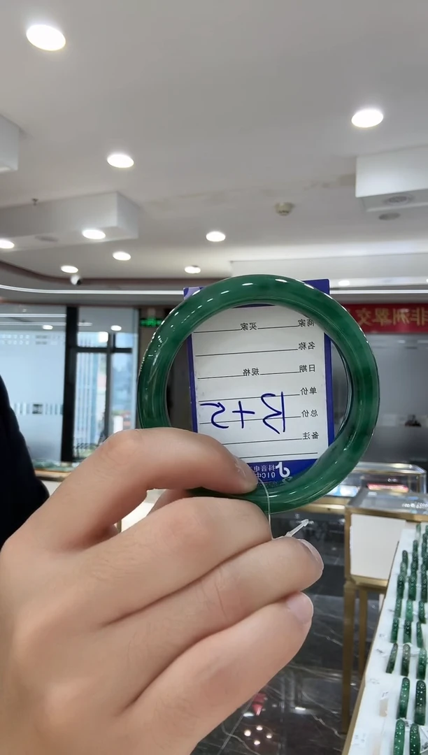 未镶嵌手镯石英质玉（非洲翠）62圈口  手镯手镯