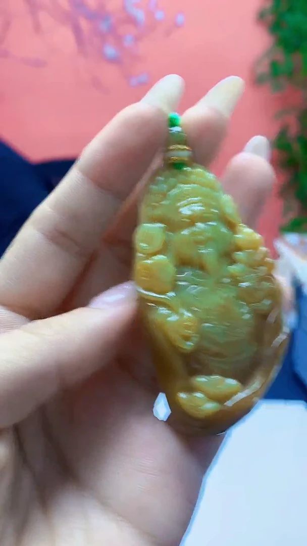 未镶嵌定制翡翠5060ty-毛货挂件205