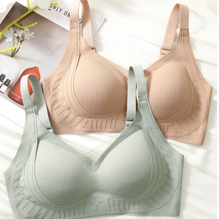 新品夏季新款无痕内衣文胸收副乳防垂美背聚拢大胸显大