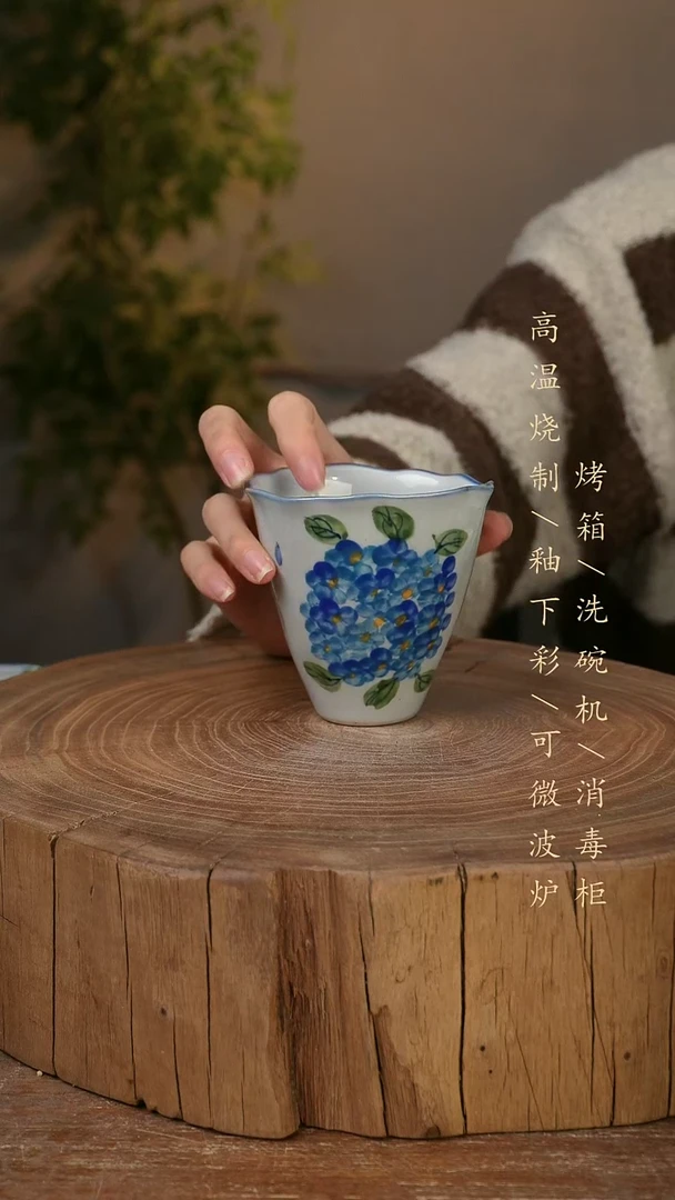 碗瓷景德镇手工手绘高温瓷釉下彩