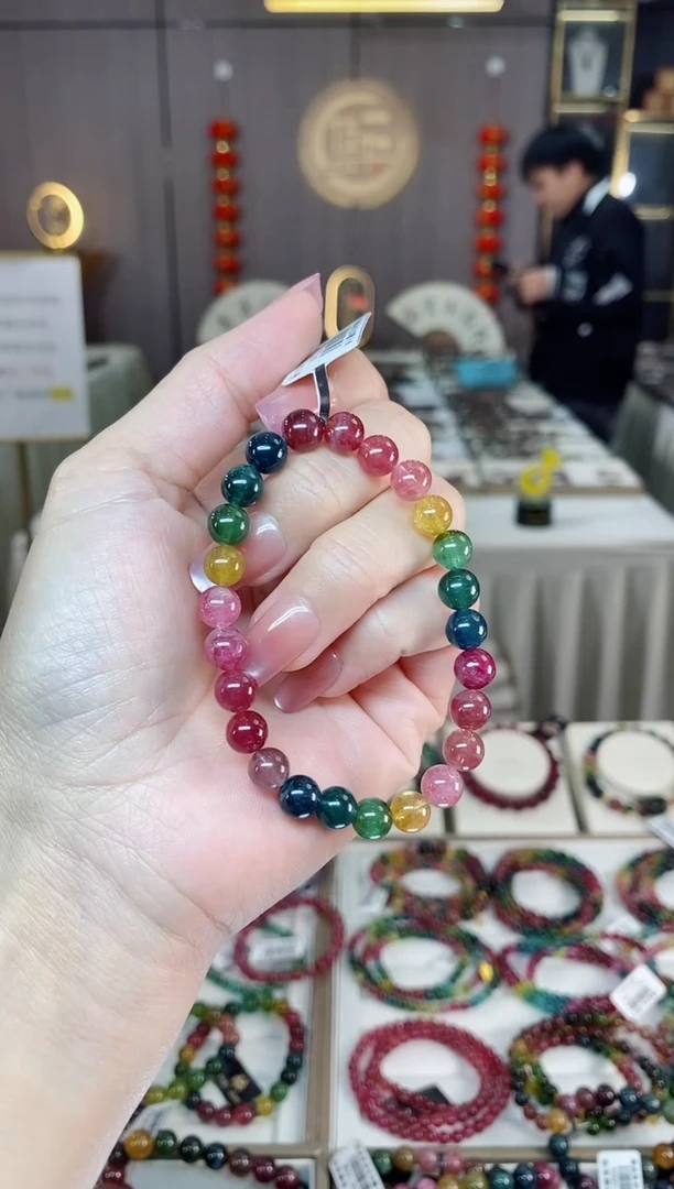 未镶嵌老矿碧玺单圈手串7mm+碧玺hon多样性发货一条