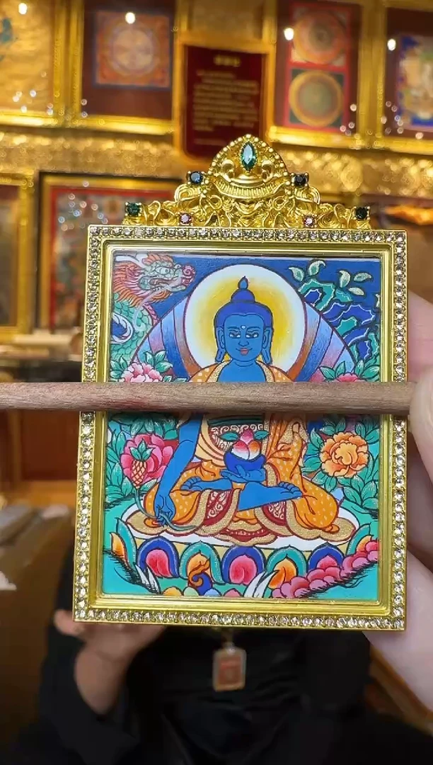 吊坠药老师---热贡纯手绘