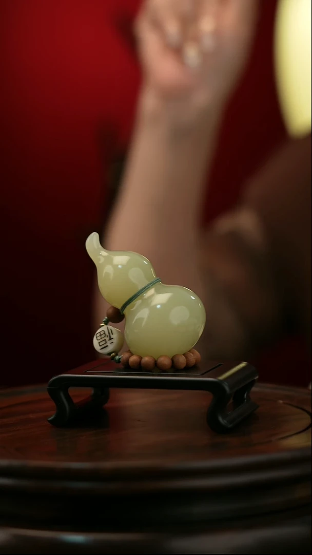 玉【手捻玉福禄】天然玉石手把件