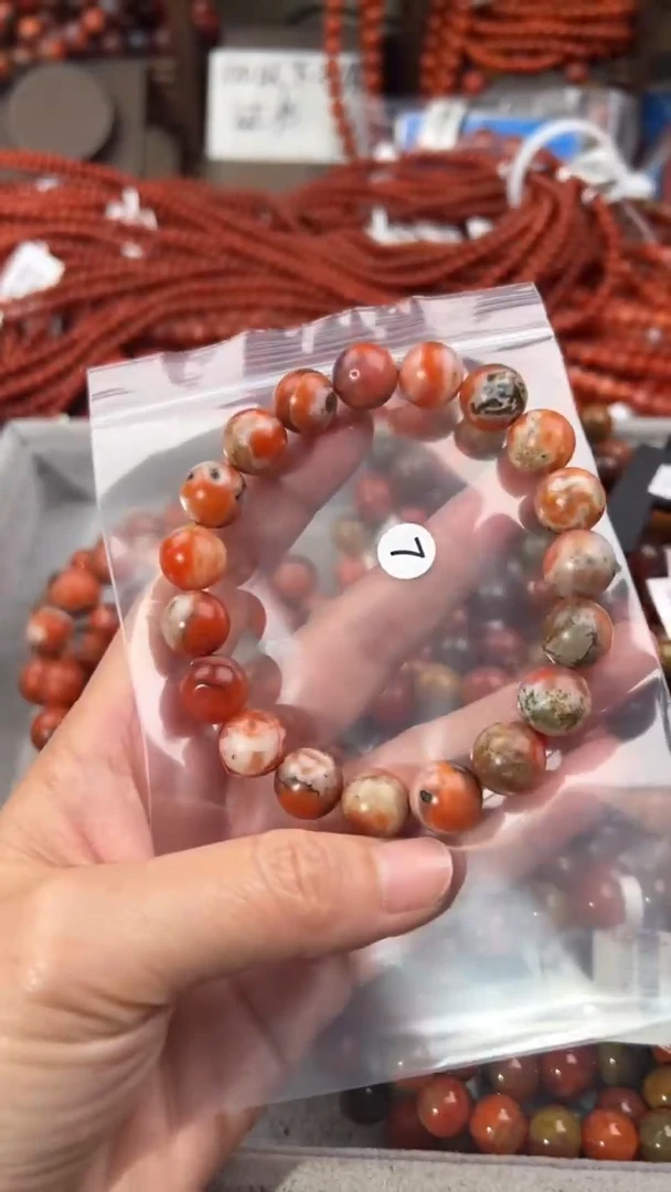 南红玛瑙手串未镶嵌11+