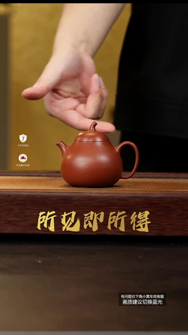 茶壶紫砂原矿小煤窑朱泥茄瓜