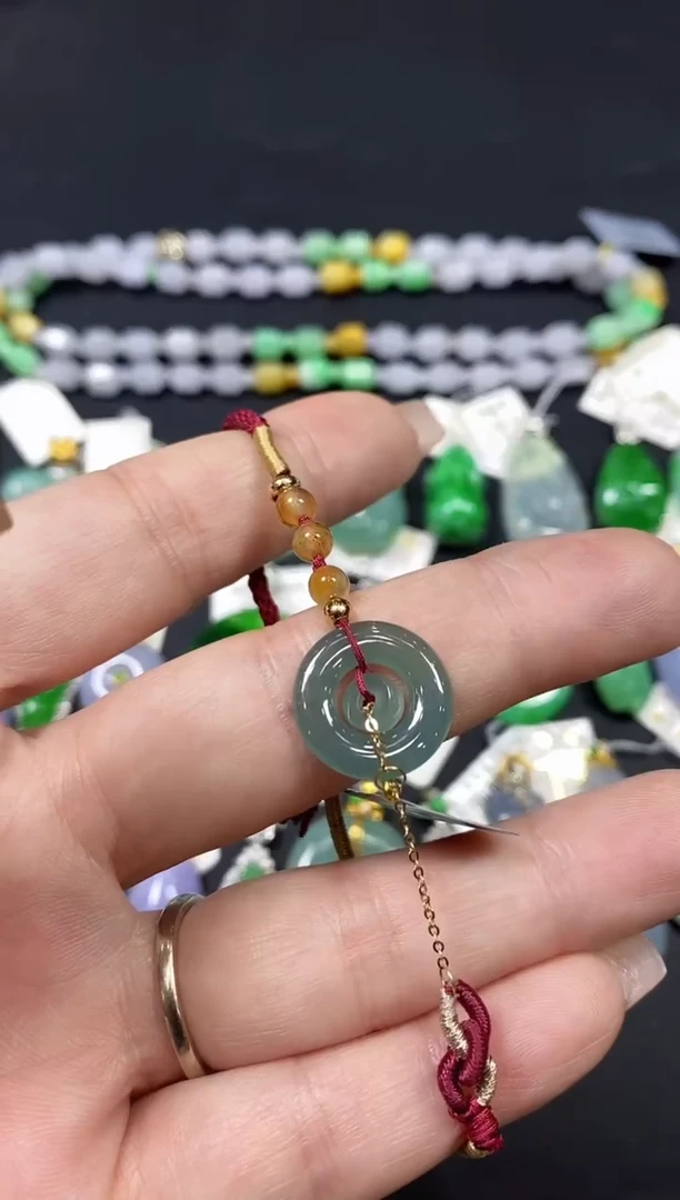 未镶嵌手绳翡翠甜甜圈@@CMT381-2