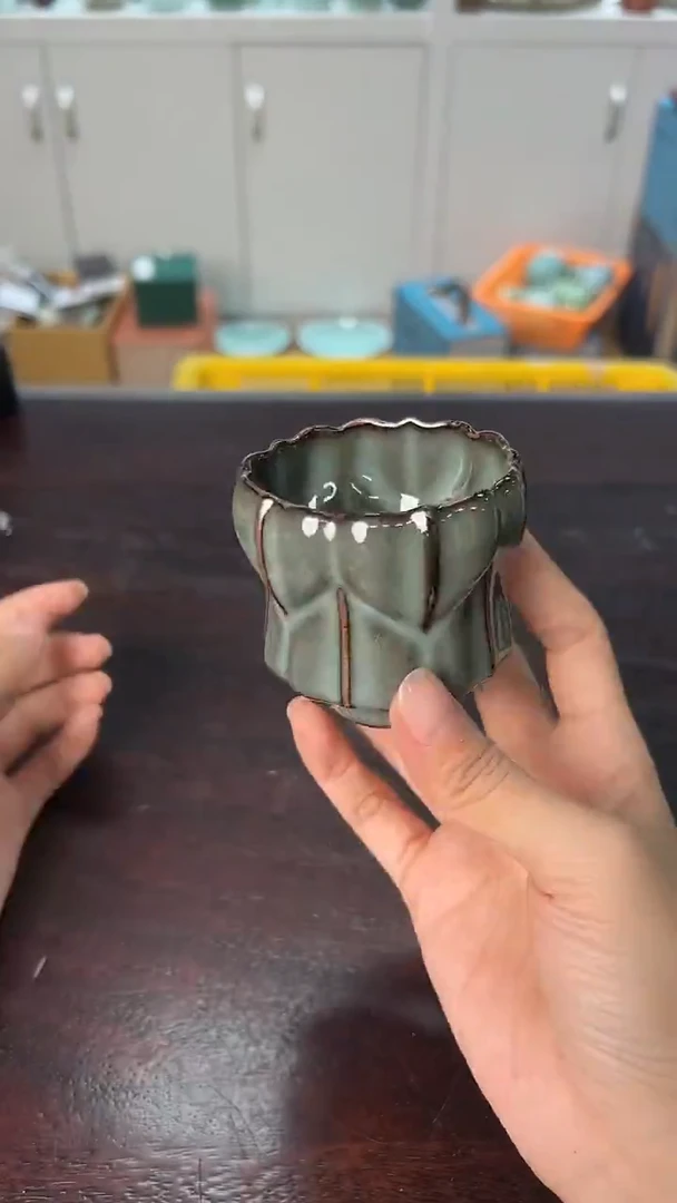 龙泉云间青瓷小米茶器