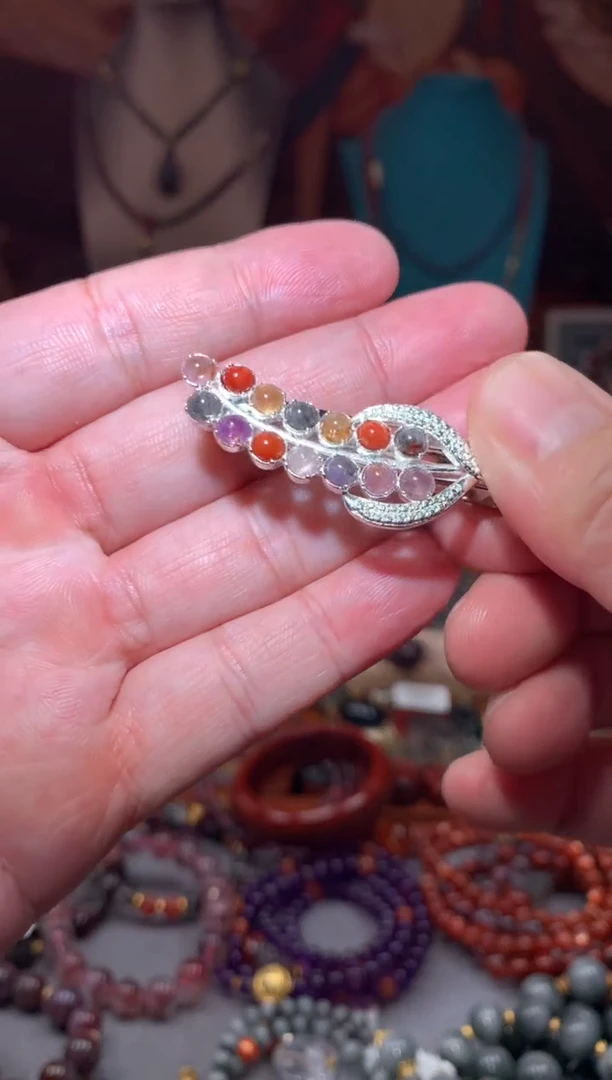 未镶嵌珠宝半成品水晶极光叶子发卡